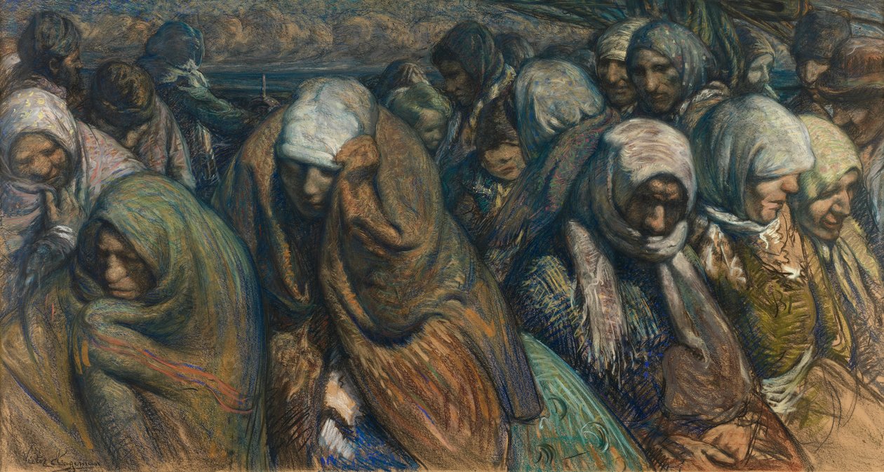 Maahanmuuttajat (öljy kankaalle) tekijältä Victor Hageman