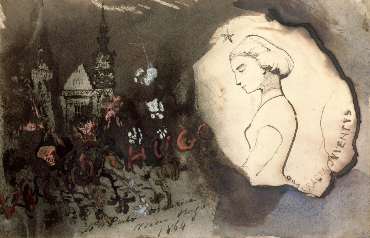 Fracta Juventus, 1864 (kynä, muste ja guassi paperille) tekijältä Victor Hugo