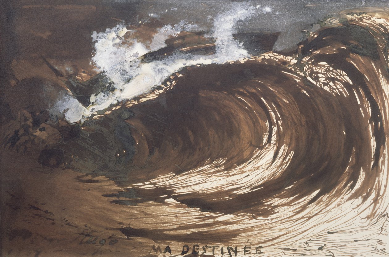 My Destiny, 1857 (kynä ja muste, pesu ja guassi) tekijältä Victor Hugo