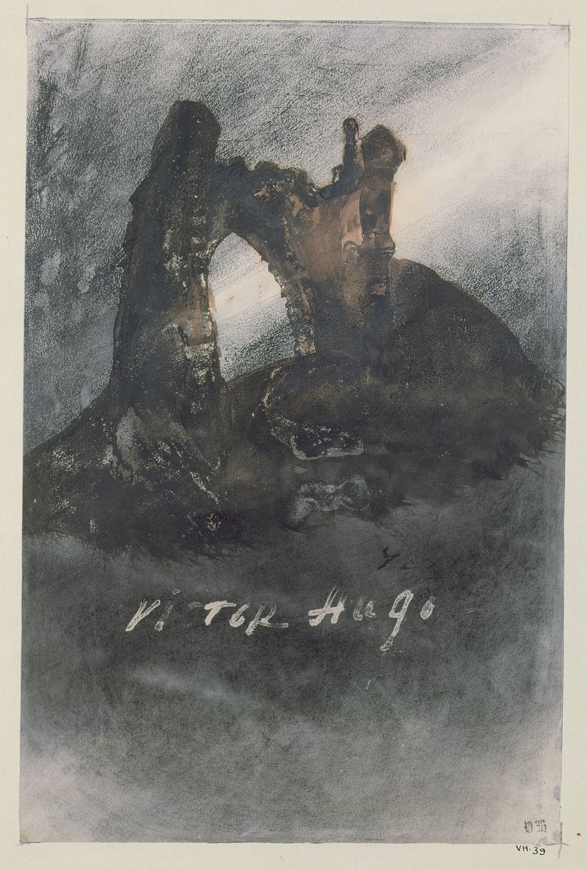 Groz-Nezin, Jerseyn tai The Archin rauniot (kynä, intialainen muste ja seepia paperilla) tekijältä Victor Hugo