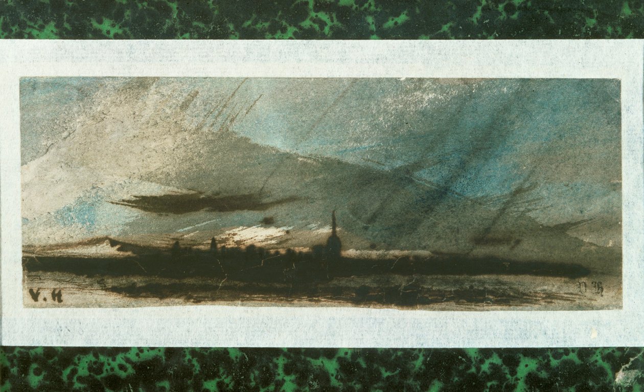 Ville au crespuscule Kynä ja pesu ... tekijältä Victor Hugo
