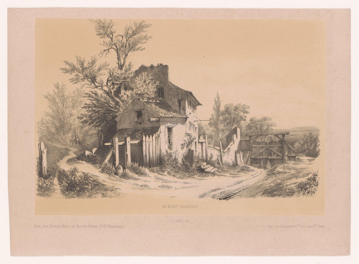 Boerderij op de Mont Valérien Mont Valérienissa (otsikko esineessä) tekijältä Victor Lefranc