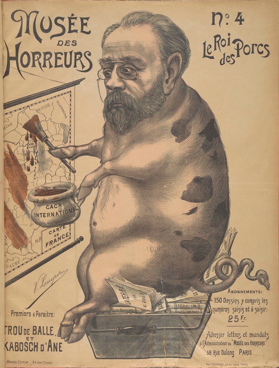 Kauhumuseo Kauhujen galleria: Émile Zola, 1899. tekijältä Victor Lenepveu