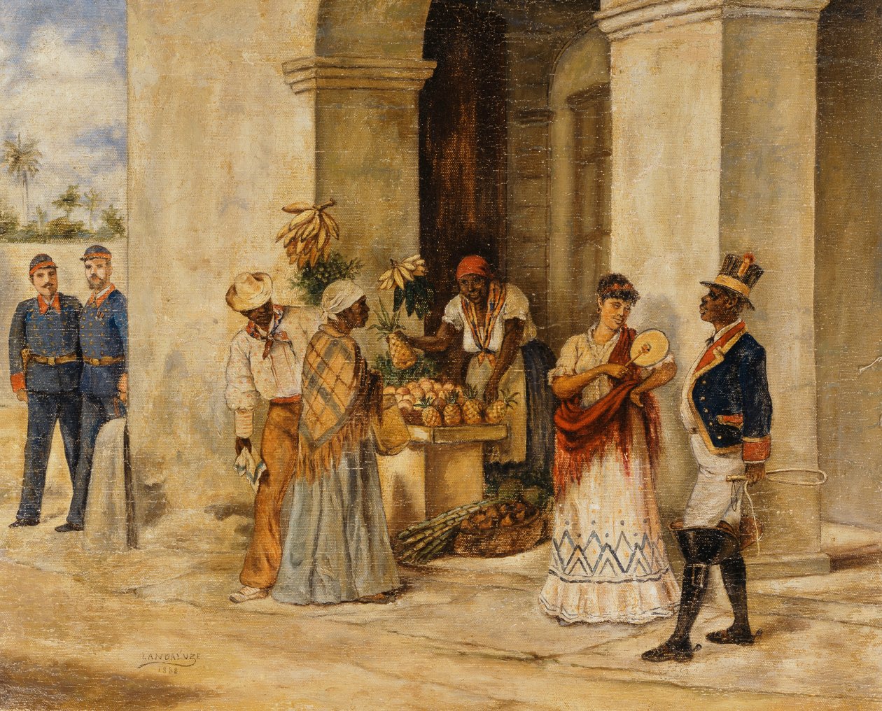 Paikallinen kohtaus, 1888 tekijältä Victor Patricio Landaluce