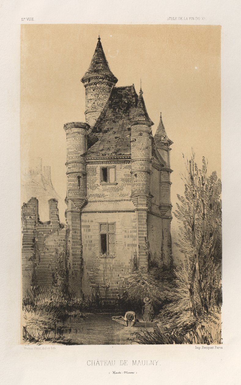 P11, Chateau De Maulny Haute-Marne, 1860. tekijältä Victor Petit