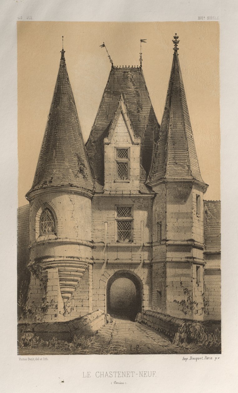 ...pl. 65, Le ChasteLet-Neuf Corrèze, 1860. tekijältä Victor Petit