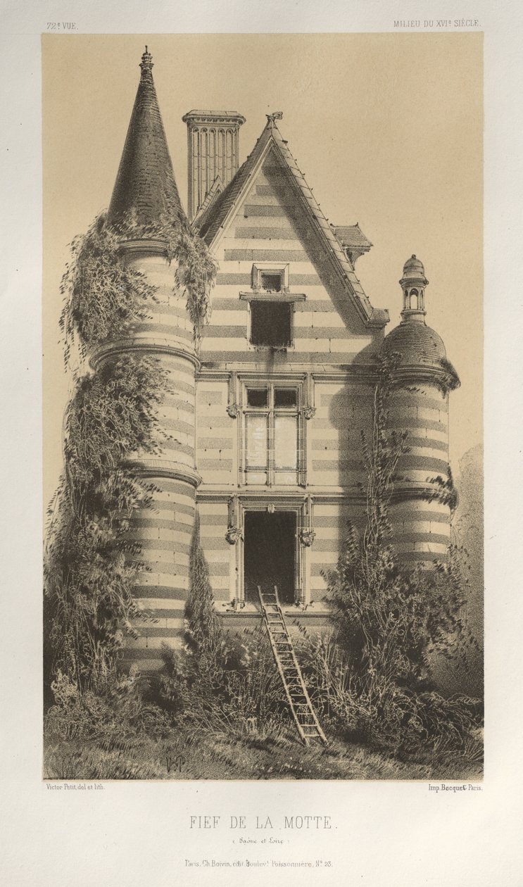 ...pl. 72, Fief De La Motte Saône et Loire, 1860. tekijältä Victor Petit
