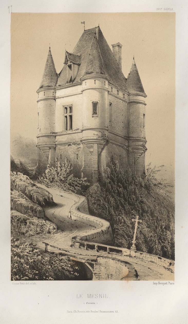 ...pl. 77, Le Mesnil Correze, 1860. tekijältä Victor Petit