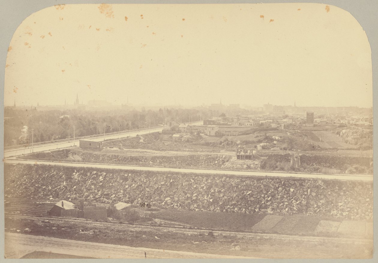 Pl. XVI. Panoraamanäkymä museosta itään tekijältä Victor Prevost, Gaston L. Feuardent and Co., New York