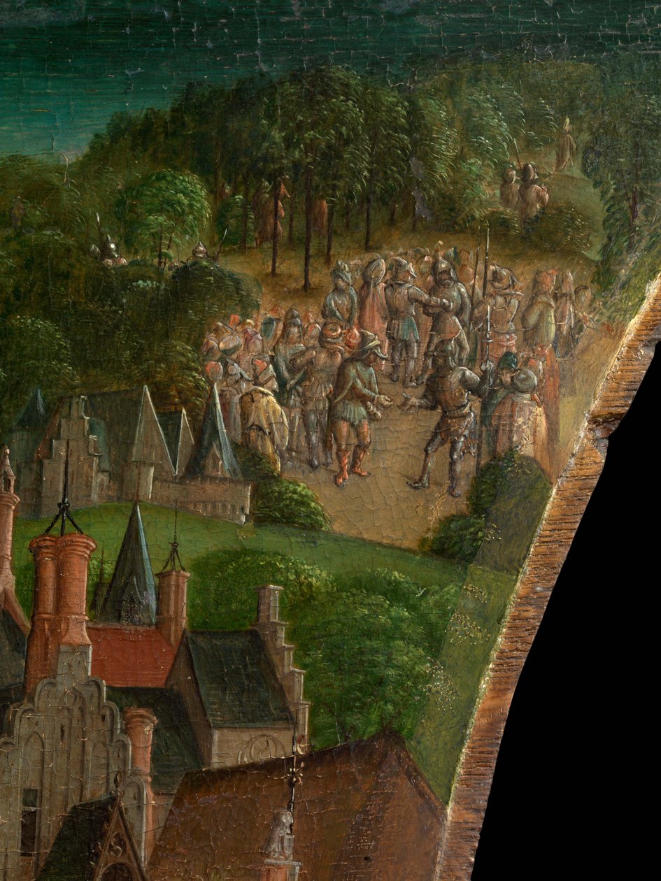 Tiituksen tekemä Jerusalemin valloitus (predella) tekijältä Vienna Master of Mary of Burgundy