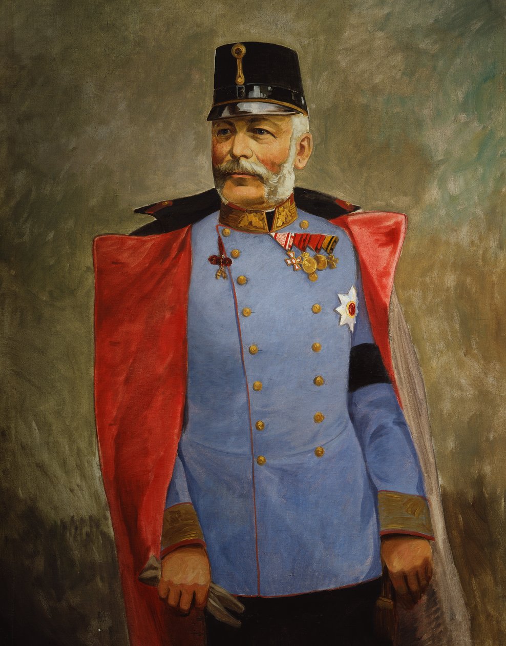 Arkkiherttua Friedrich, Teschenin herttua, n. 1916 (öljy kankaalle) tekijältä Vienna Nedomansky Studio