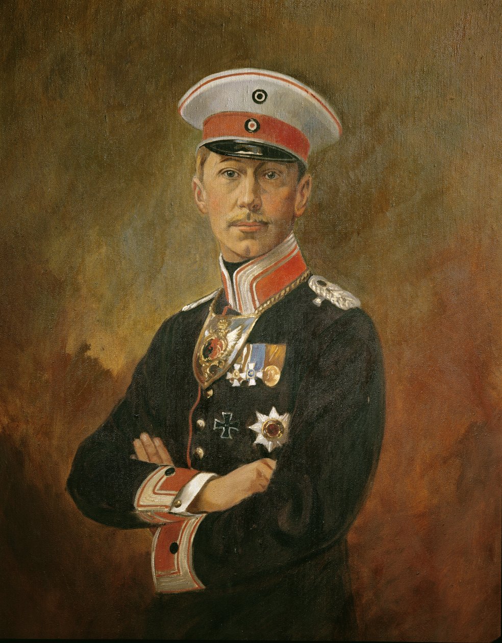 Hohenzollernin kruununprinssi Wilhelm, n. 1916 (öljy kankaalle) tekijältä Vienna Nedomansky Studio