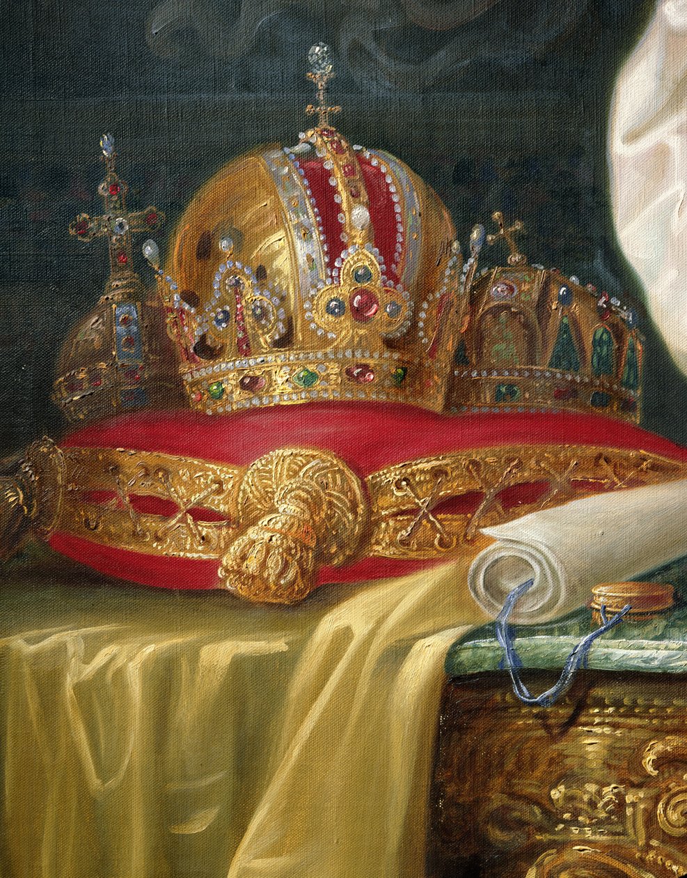Yksityiskohta Franz Joseph I:ltä Itävallasta, n. 1916 (öljy kankaalle) tekijältä Vienna Nedomansky Studio