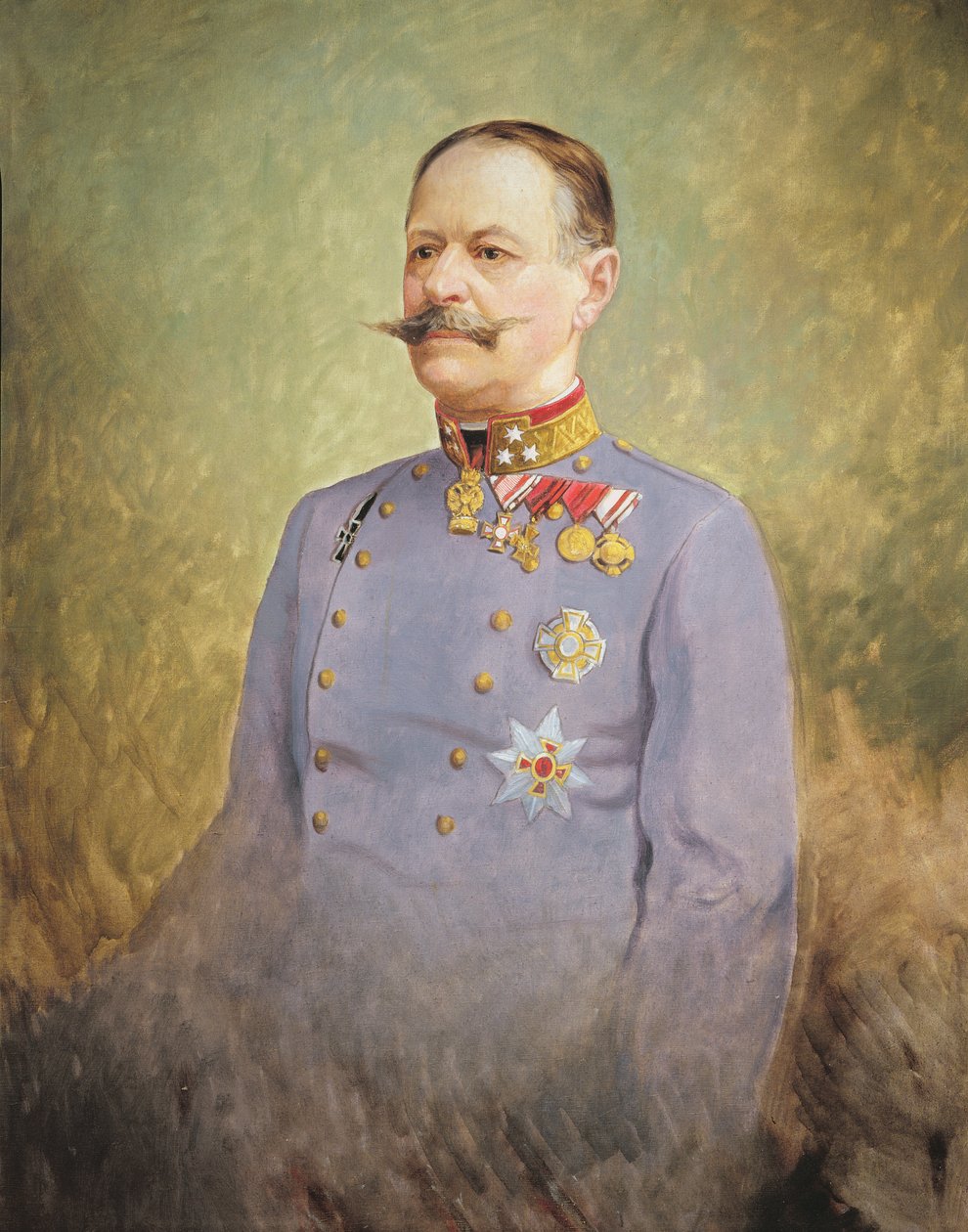 Kenraali Alexander Freiherr von Krobatin, n. 1916 (öljy kankaalle) tekijältä Vienna Nedomansky Studio