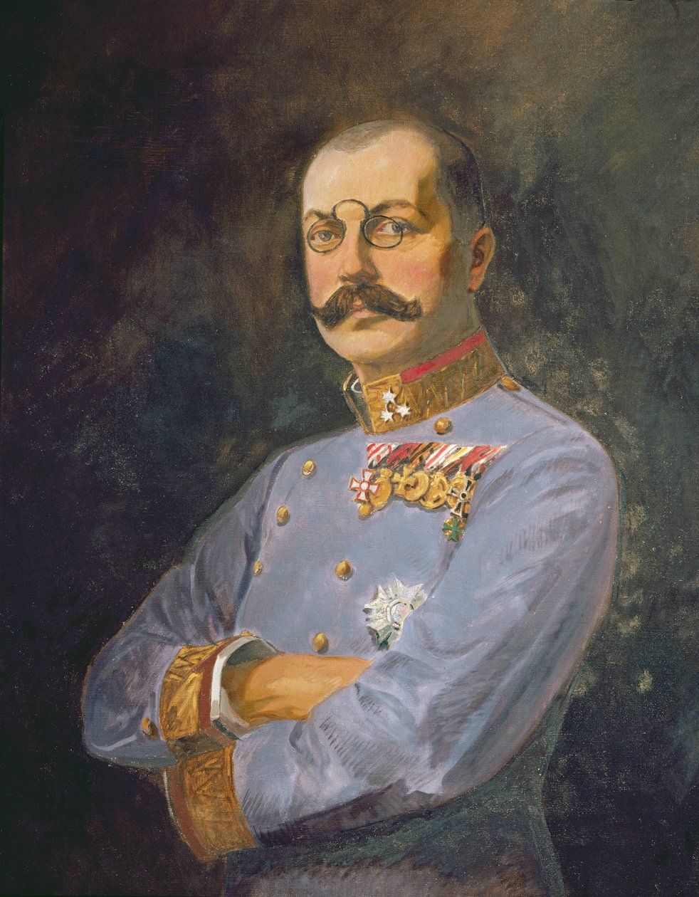 Itävallan kenraali arkkiherttua Franz Salvator, n. 1916 (öljy kankaalle) tekijältä Vienna Nedomansky Studio