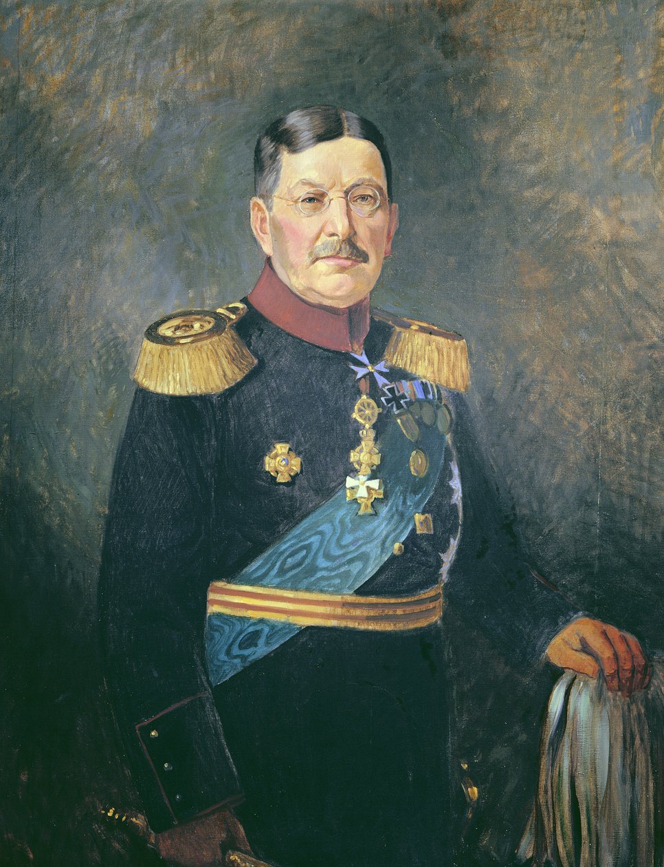 Kenraali Colmar Freiherr von der Goltz, n. 1916 (öljy kankaalle) tekijältä Vienna Nedomansky Studio