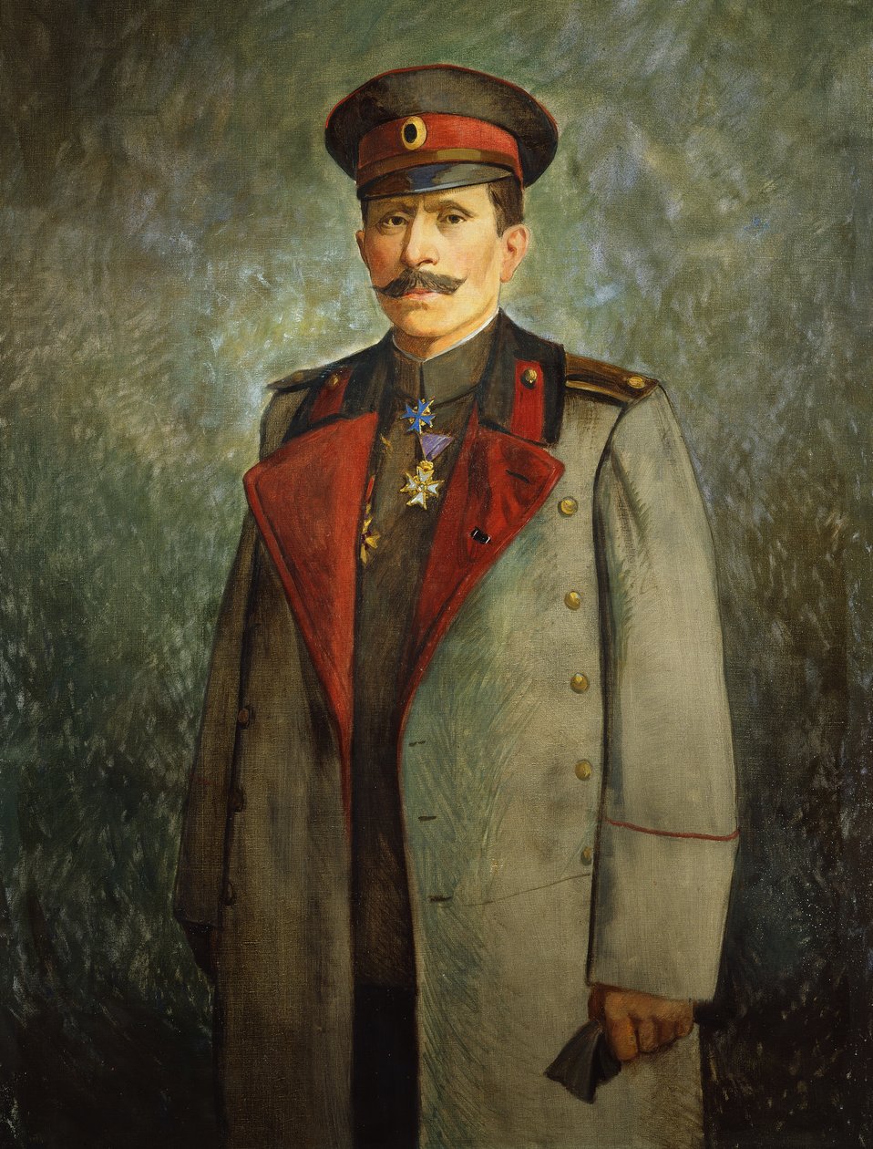 Kenraali Jekon, Bulgarian armeijan esikuntapäällikkö, n. 1916 (öljy kankaalle) tekijältä Vienna Nedomansky Studio