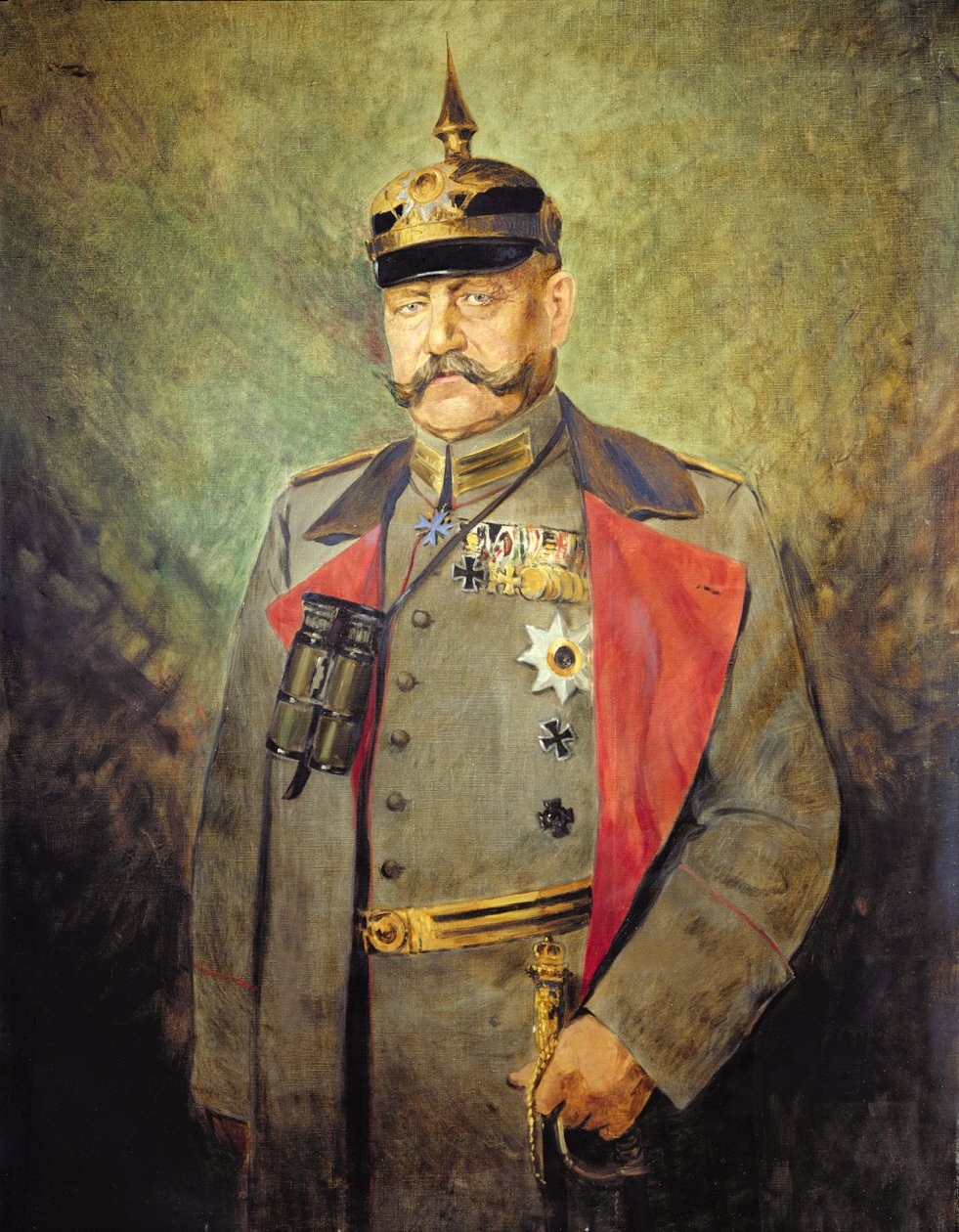 Kenraali Paul von Hindenburg, n. 1916 (öljy kankaalle) tekijältä Vienna Nedomansky Studio