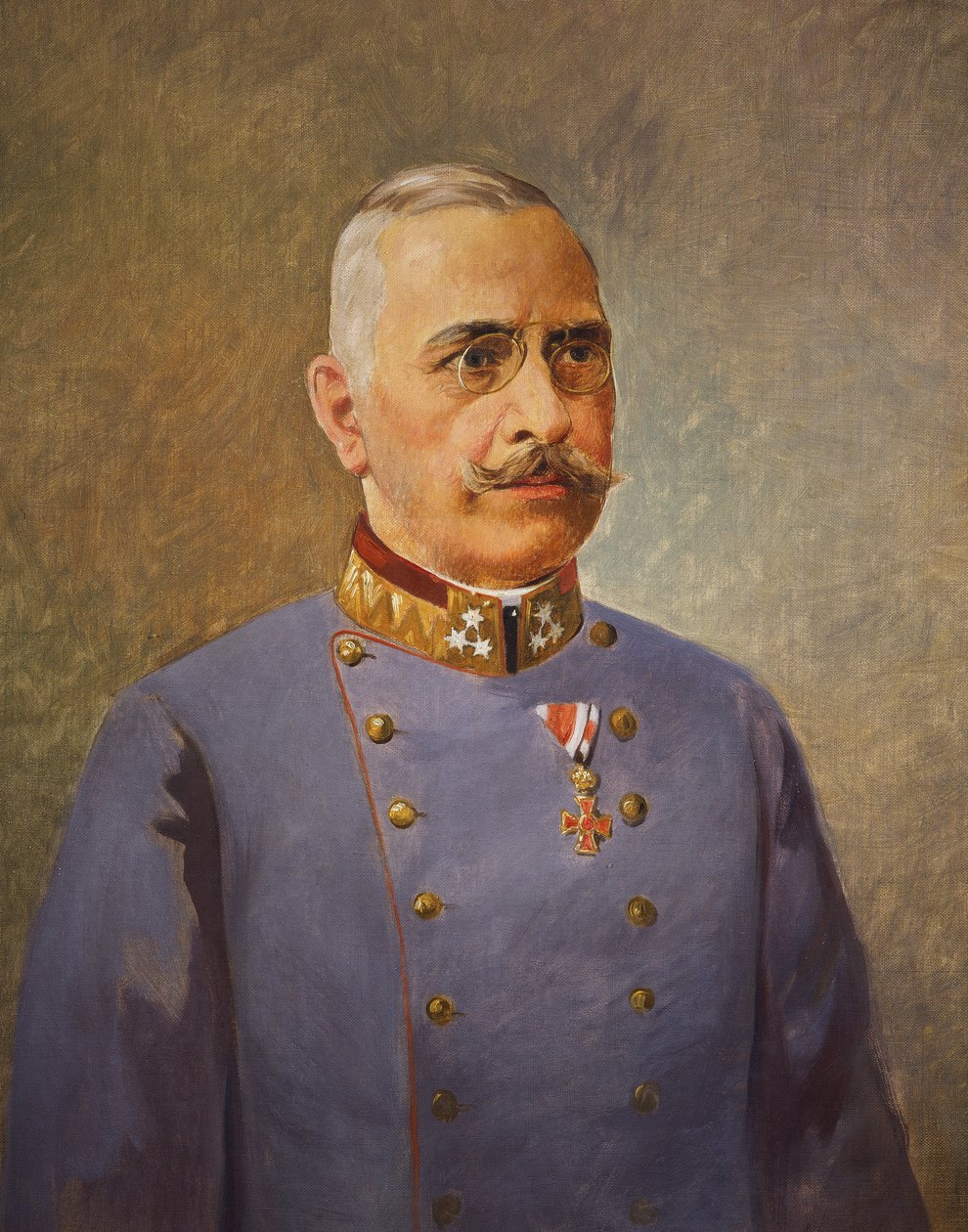 Kenraali Viktor Dankl von Krasnik, n. 1916 (öljy kankaalle) tekijältä Vienna Nedomansky Studio