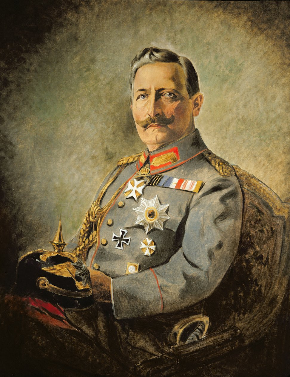Wilhelm II, imperador alemão, c.1916 (óleo sobre tela)finlandês tekijältä Vienna Nedomansky Studio