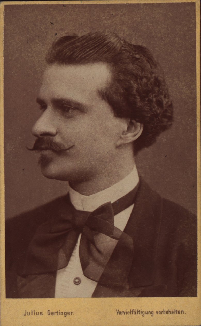 Säveltäjä Eduard Straussin muotokuva 1835-1916, 1874. tekijältä Vienna . Photo studio Julius Gertinger