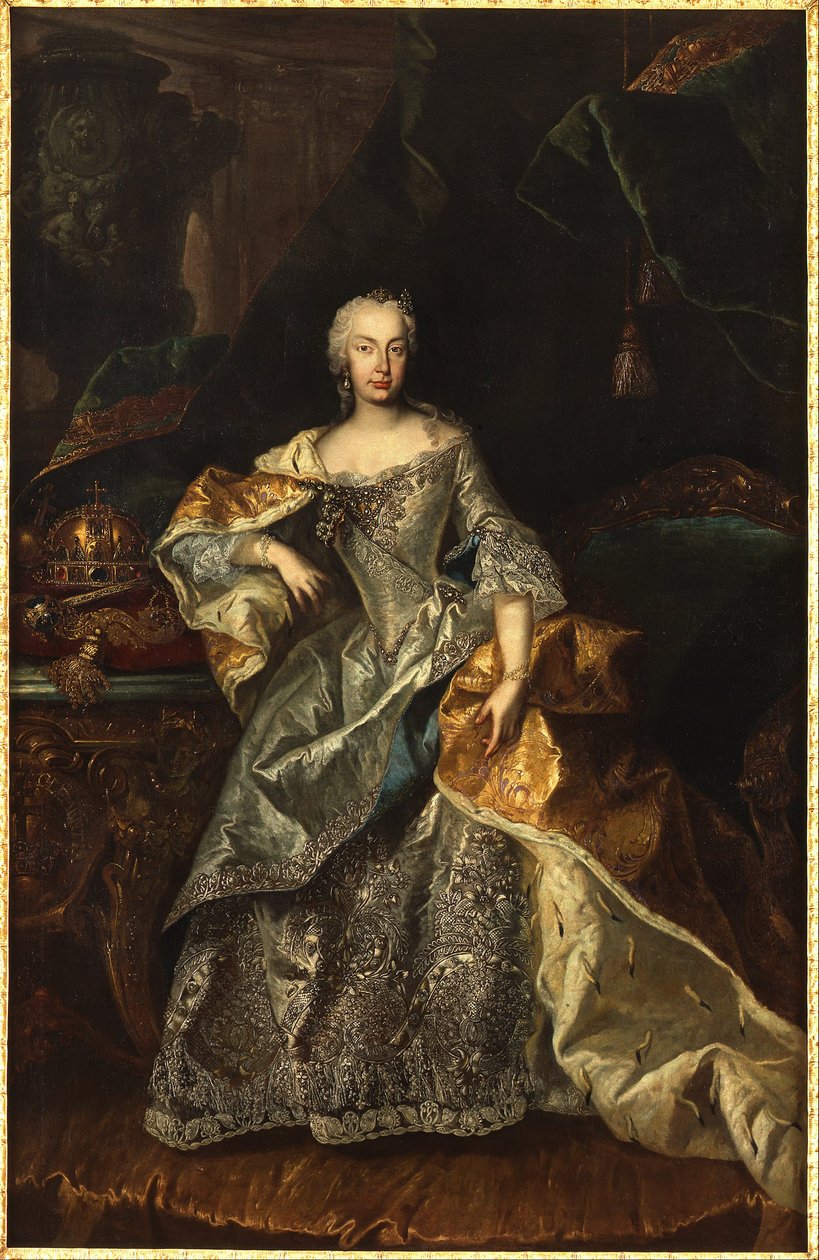 Maria Theresa Unkarin kuningattarena tekijältä Viennese painter