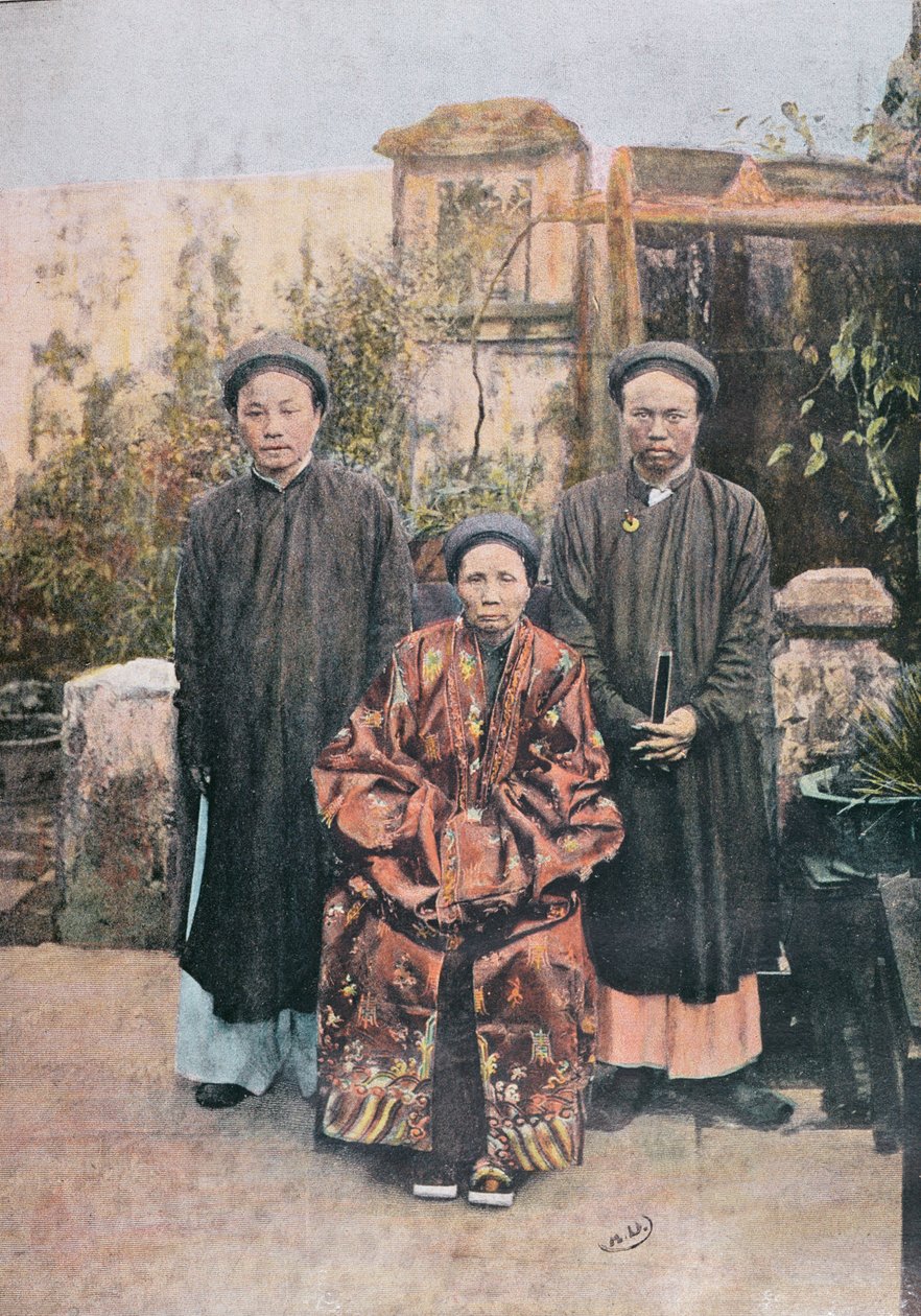 Kuuluvien kansalaisten perhe Faifossa 1800-luvun lopussa tekijältä Vietnamese School