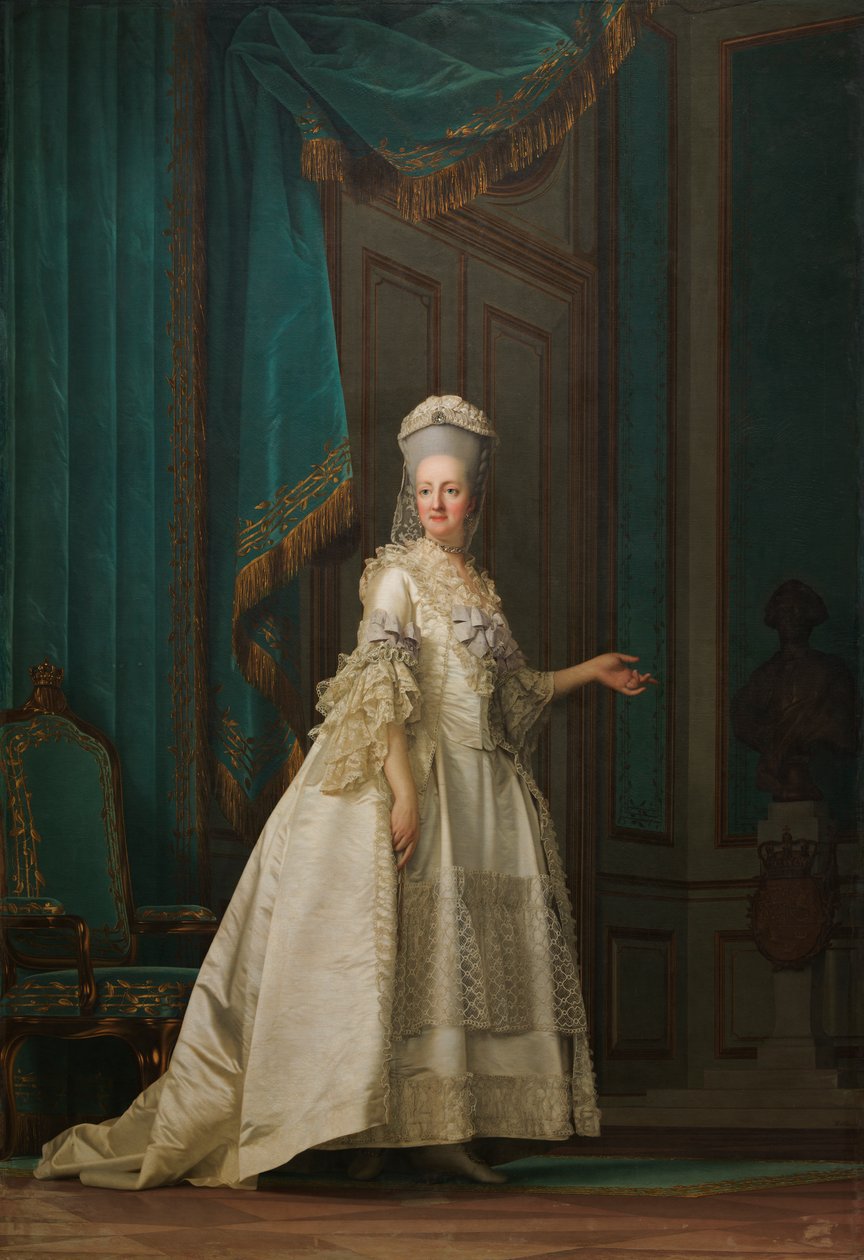 Tanskan vaimokuningatar Juliane Marie, 1776 tekijältä Vigilius Erichsen