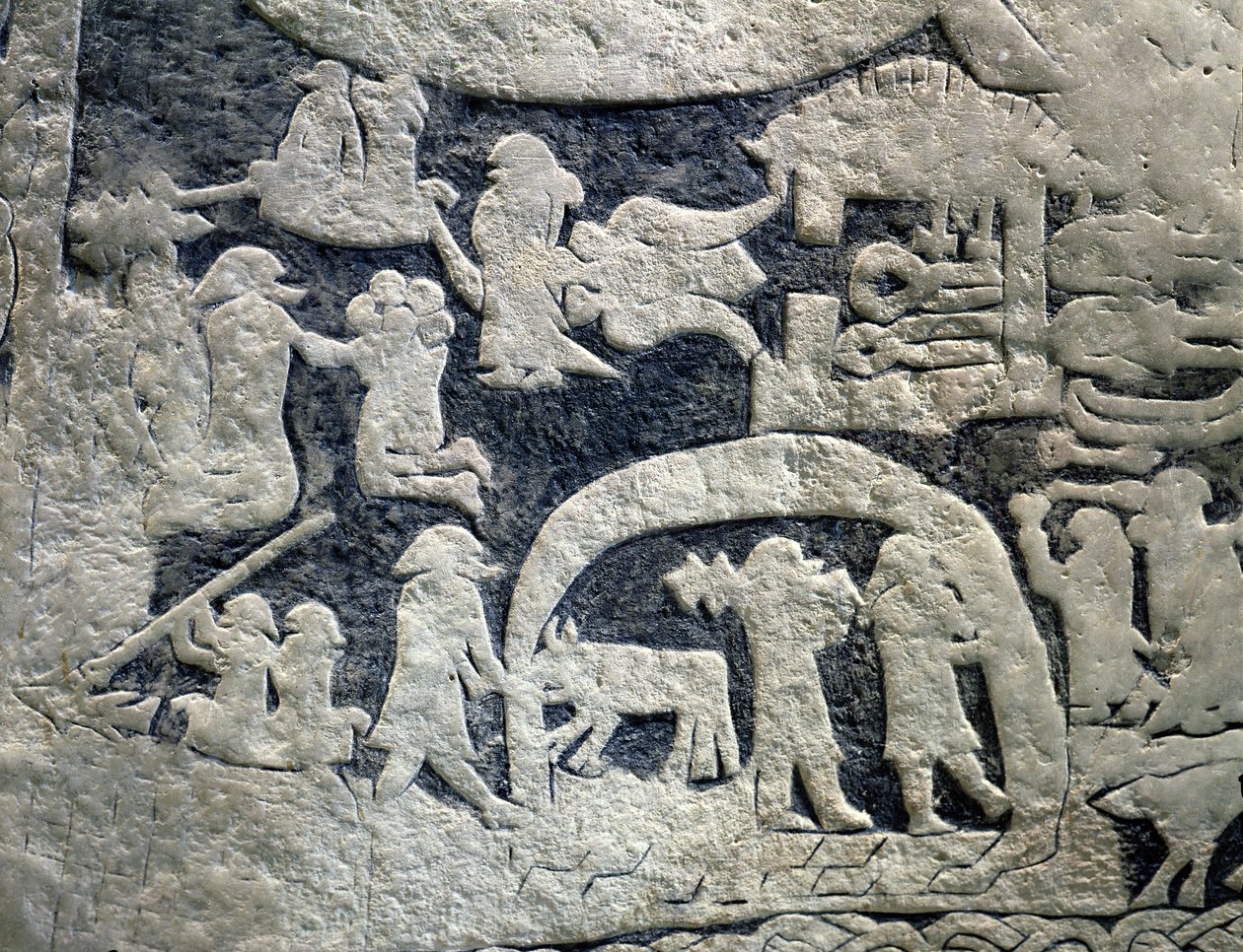 Yksityiskohta Valhalla-legendasta, Gotlannin saaren kivestä tekijältä Viking