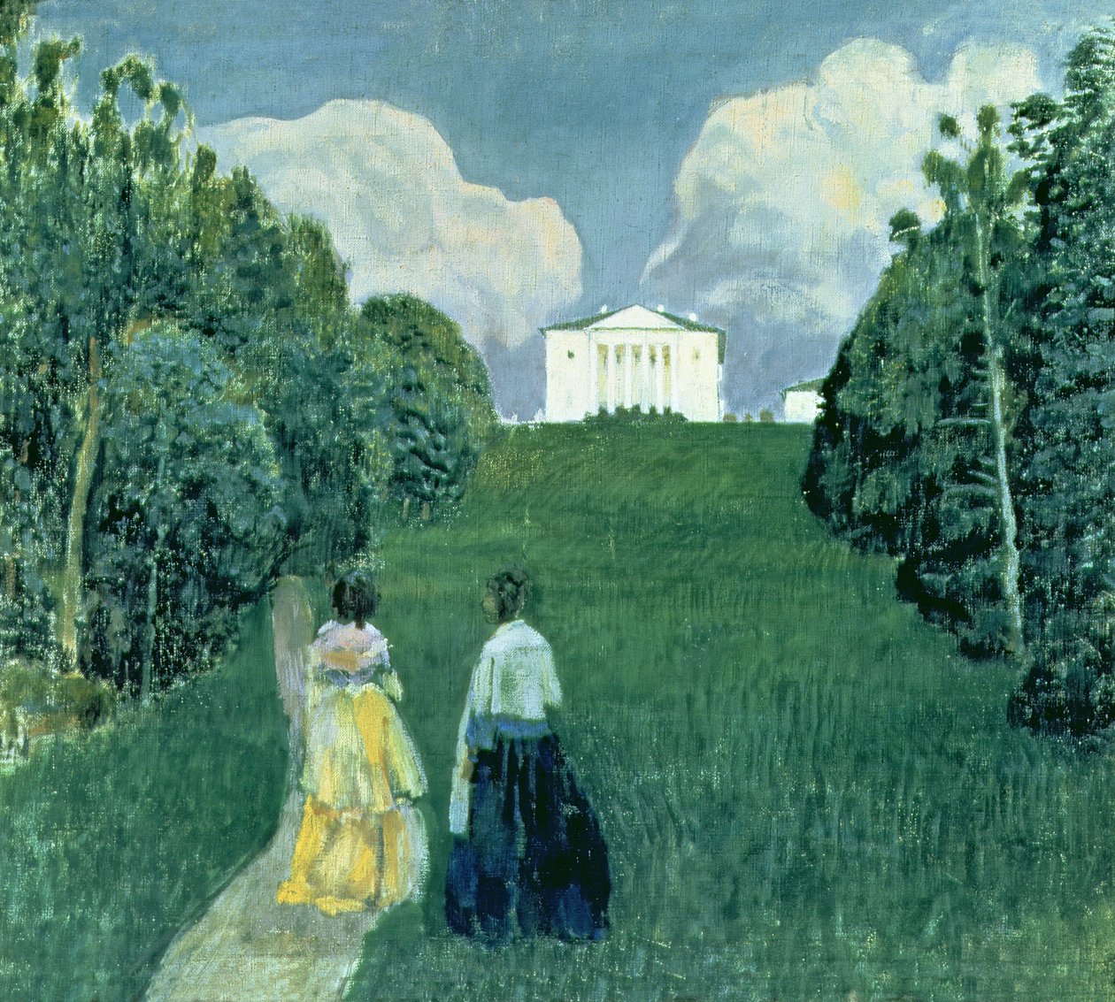 Gleam of the Sunset, 1904 tekijältä Viktor Elpidiforovich Borisov Musatov