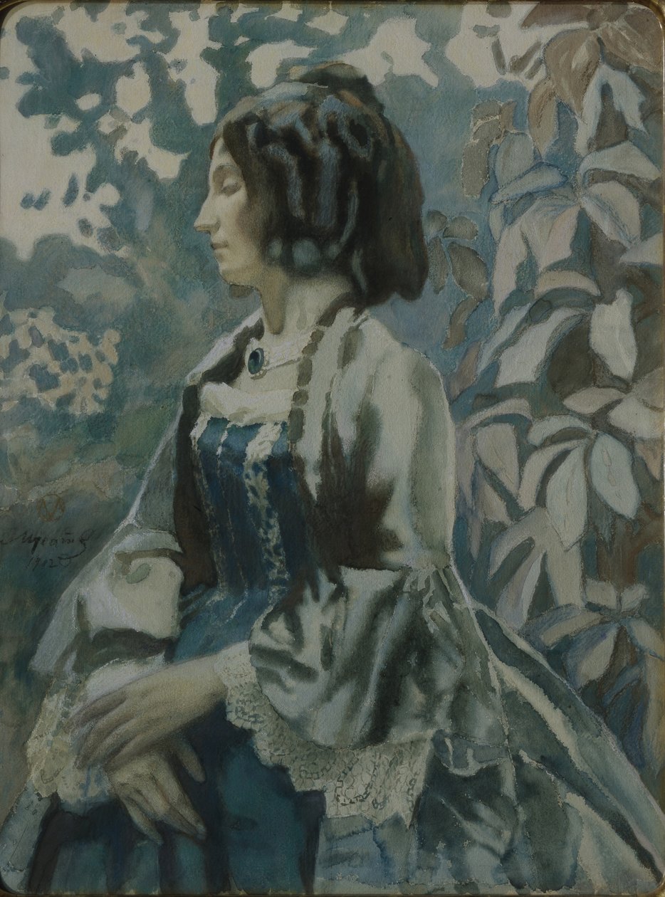 Naisen muotokuva, 1902 tekijältä Viktor Elpidiforovich Borisov Musatov