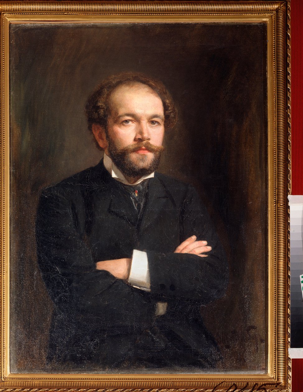 Säveltäjä Nikolai Medtnerin (1879-1951) muotokuva (Säveltäjä N Medtnerin muotokuva) - Viktor Karlovich Stembergin maalaus (1863-1917 jälkeen), öljy kankaalle tekijältä Viktor Karlovich Stemberg