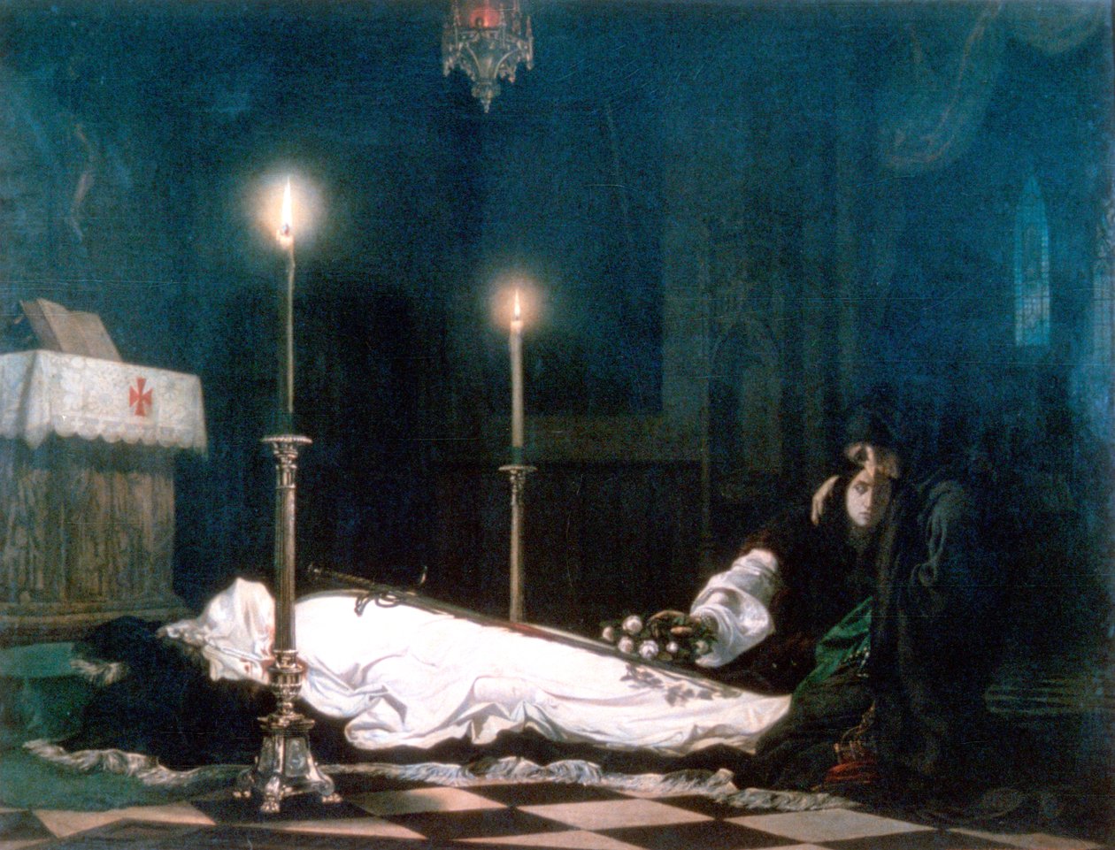 Laszlo Hunyadi Bierillä, 1859 tekijältä Viktor Madarász