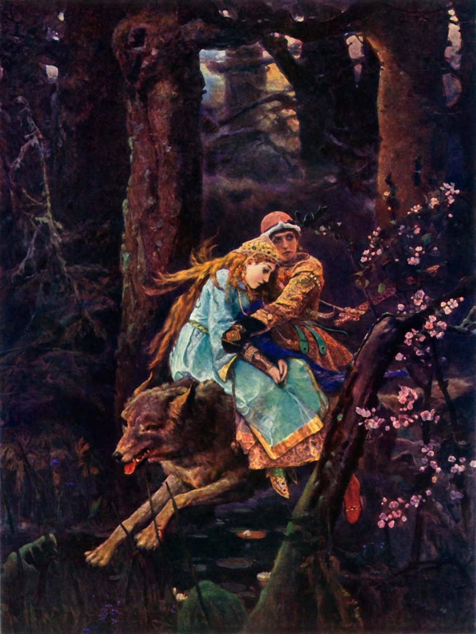 Ivan Tsarevitš on harmaa susi, c1887, 1965. tekijältä Viktor Mikhaylovich Vasnetsov