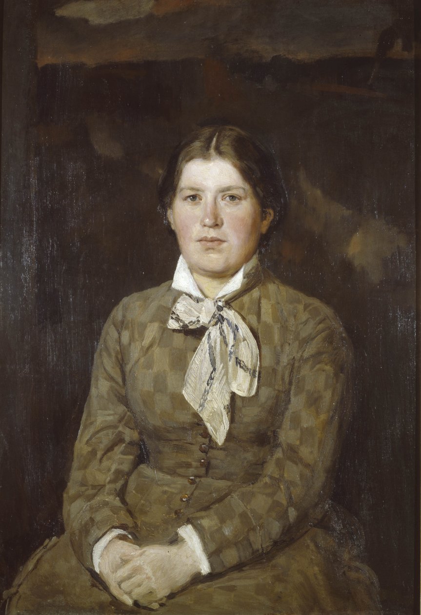 Muotokuva Alexandra Vladimirovna Vasnetsovasta, taiteilijavaimosta, 1878 tekijältä Viktor Mikhaylovich Vasnetsov