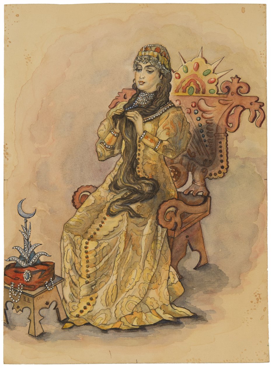 Prinsessa, joka ei koskaan hymyillyt Nesmeyanaa, 1896 tekijältä Viktor Mikhaylovich Vasnetsov