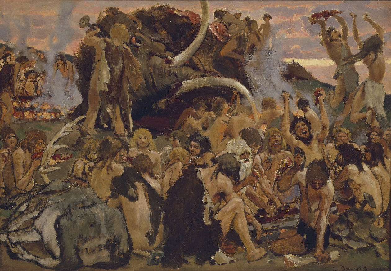 Kivikausi. Juhla, 1883 tekijältä Viktor Mikhaylovich Vasnetsov