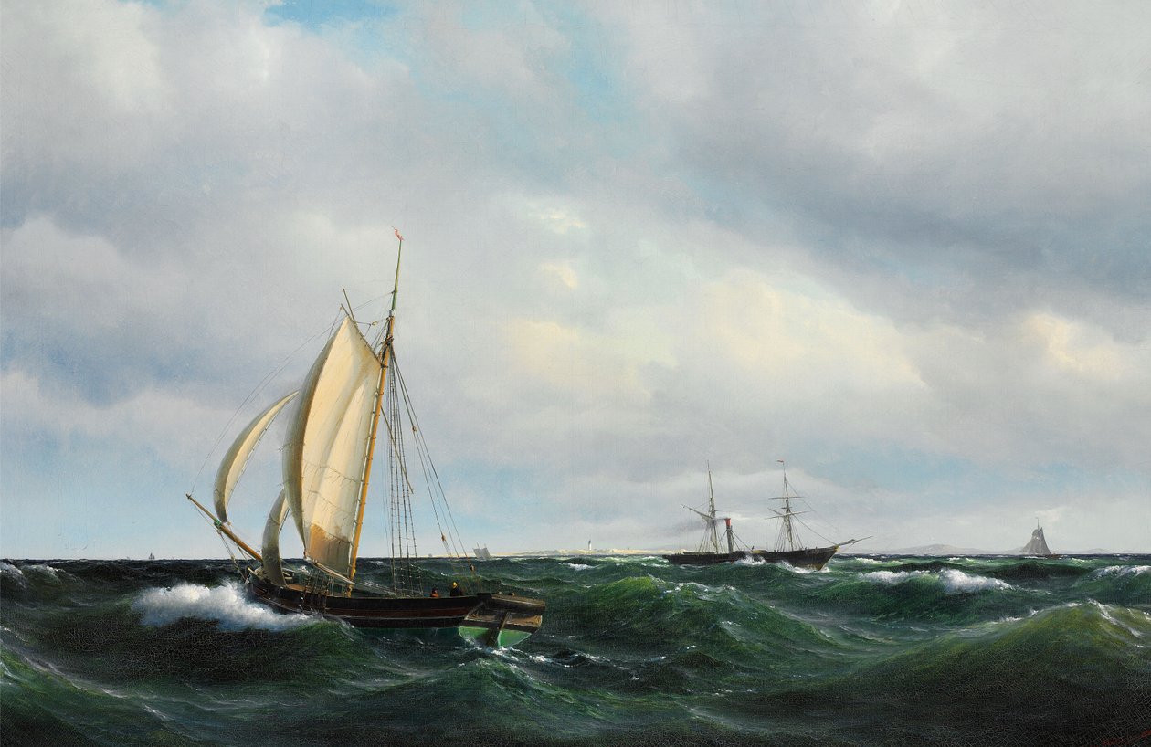 Vilhelm Melbye - Stormfuld Eftermiddag ja Skagerak tekijältä Vilhelm Melbye