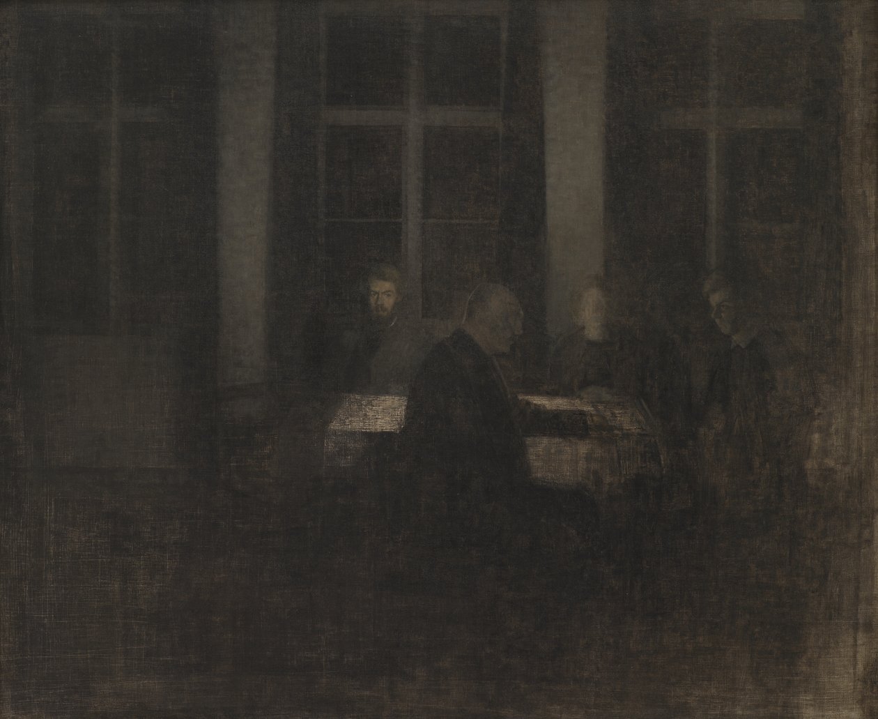 Ilta salissa tekijältä Vilhelm Hammershøi
