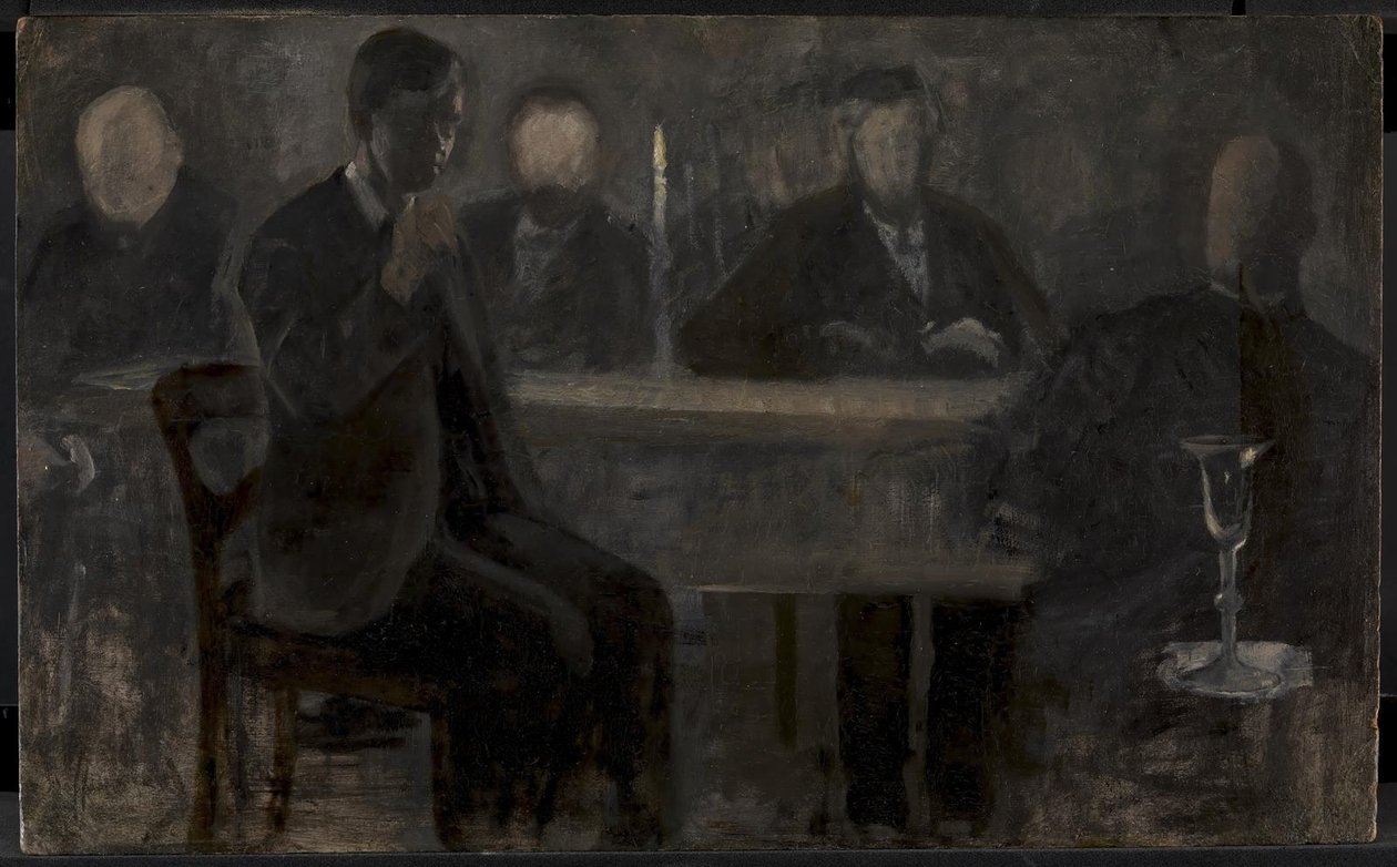 Viisi muotokuvaa. Maalaustyötä Thielska Gallerietissa, Tukholmassa tekijältä Vilhelm Hammershøi