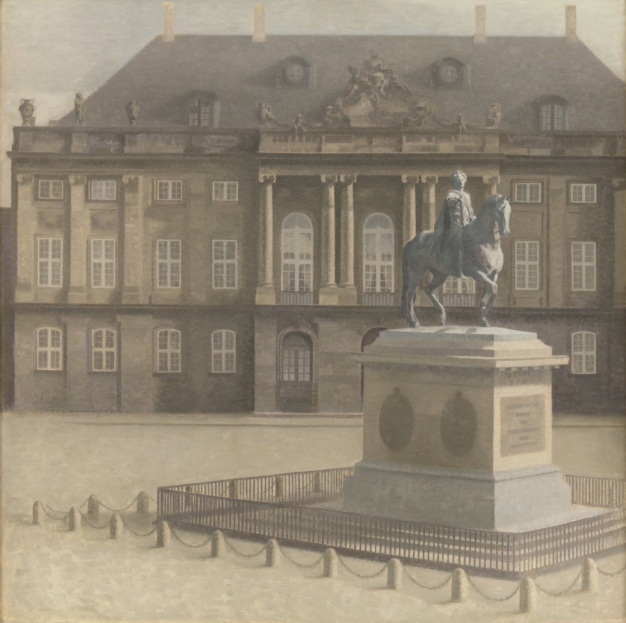 Amalienborgin aukio, Kööpenhamina tekijältä Vilhelm Hammershøi