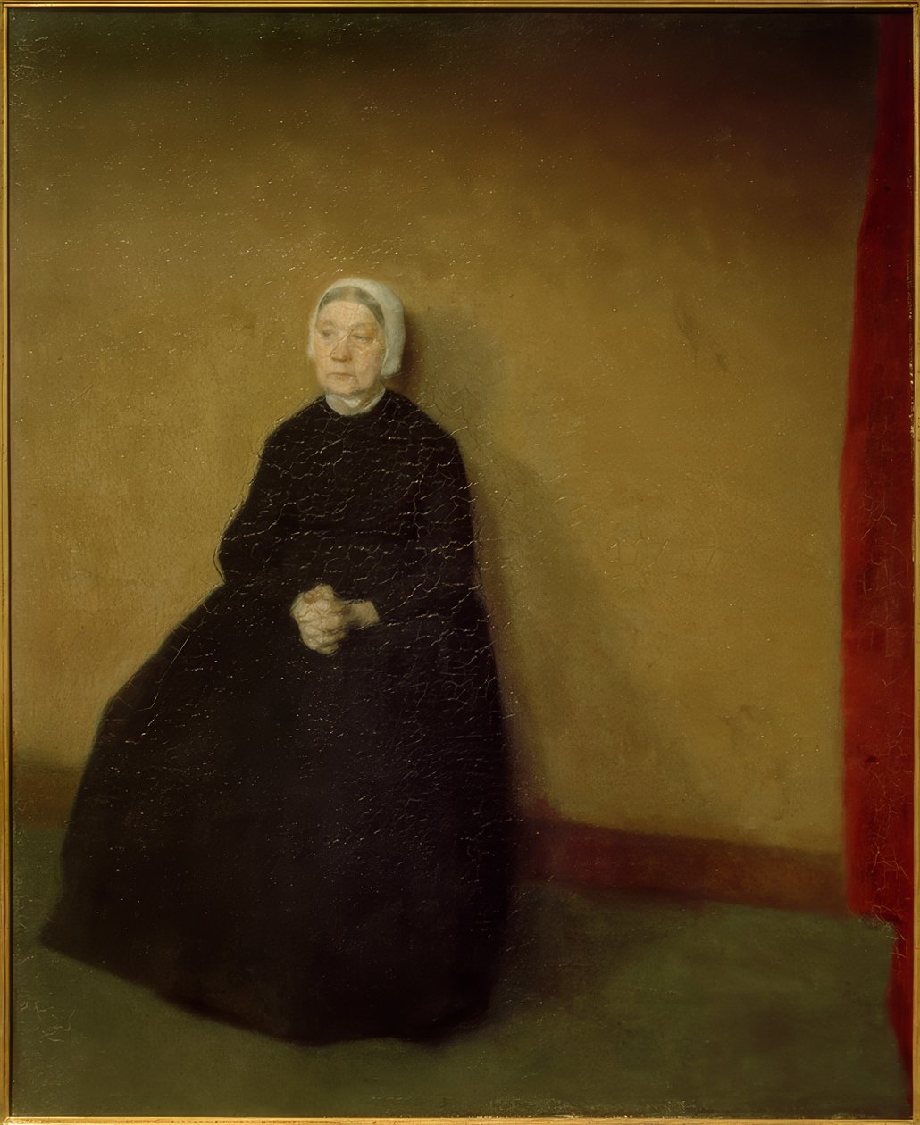 Vanha nainen tekijältä Vilhelm Hammershoi