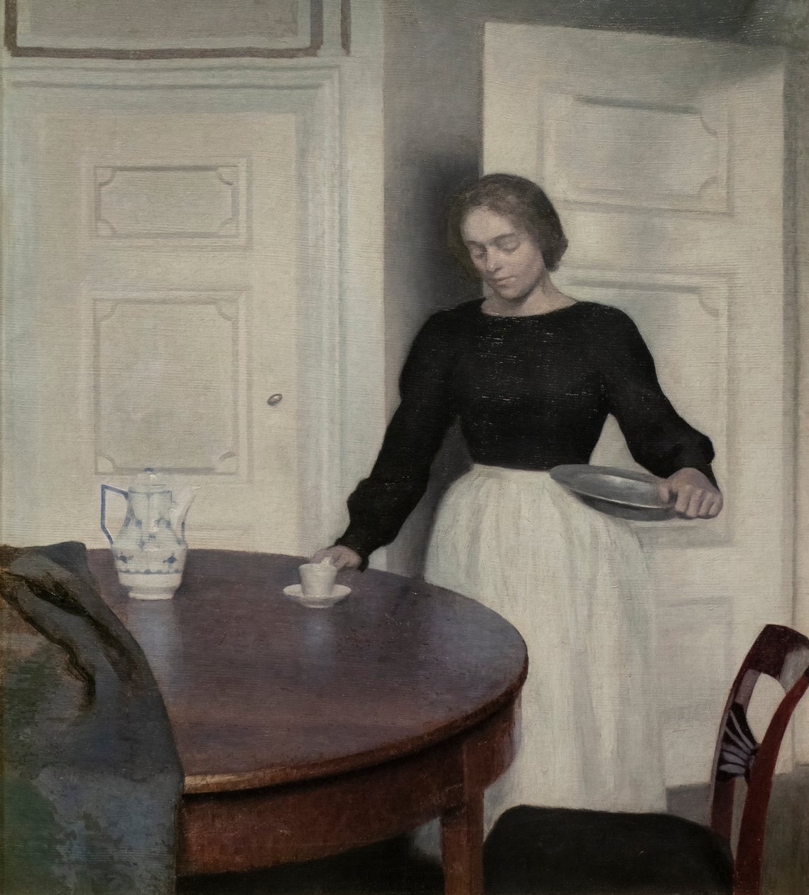 Sisustus, Strandgade 30, yksityiskohta, 1899 tekijältä Vilhelm Hammershoi