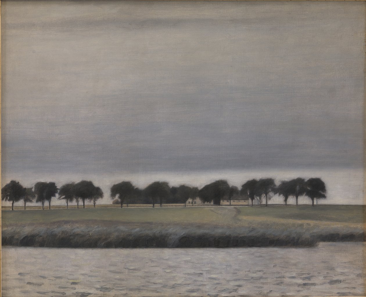 Aurinkosadetta koskeva tutkimus, Gentofte-järvi tekijältä Vilhelm Hammershoi