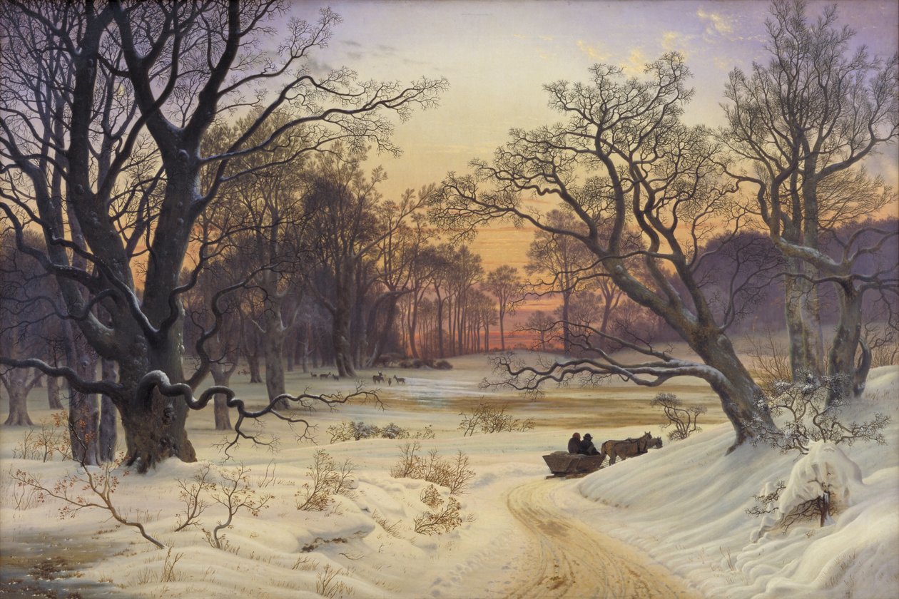 Talviyö metsässä tekijältä Vilhelm Kyhn