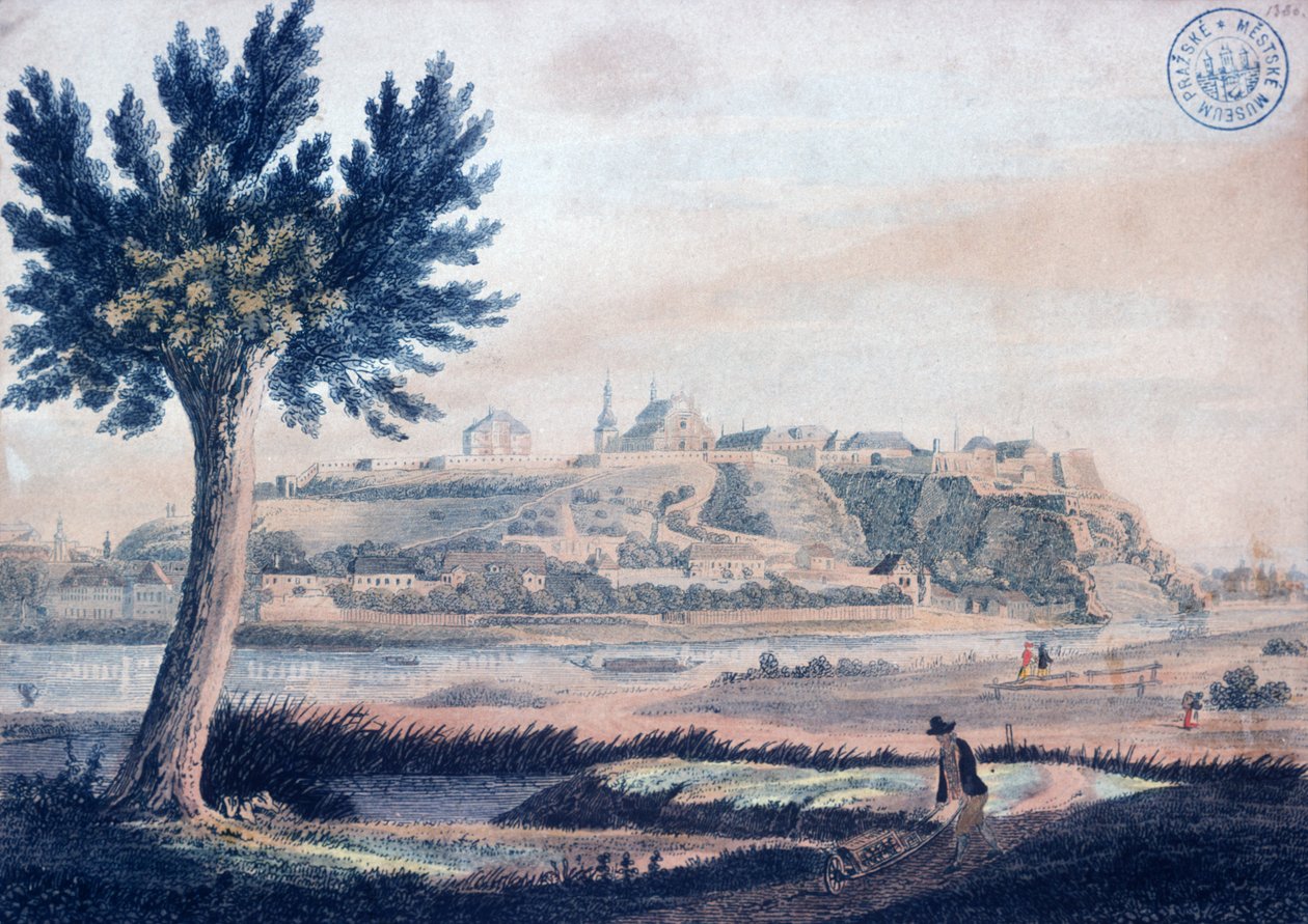 Näkymä Vysehradista, noin 1830 tekijältä Vincenc Morstadt