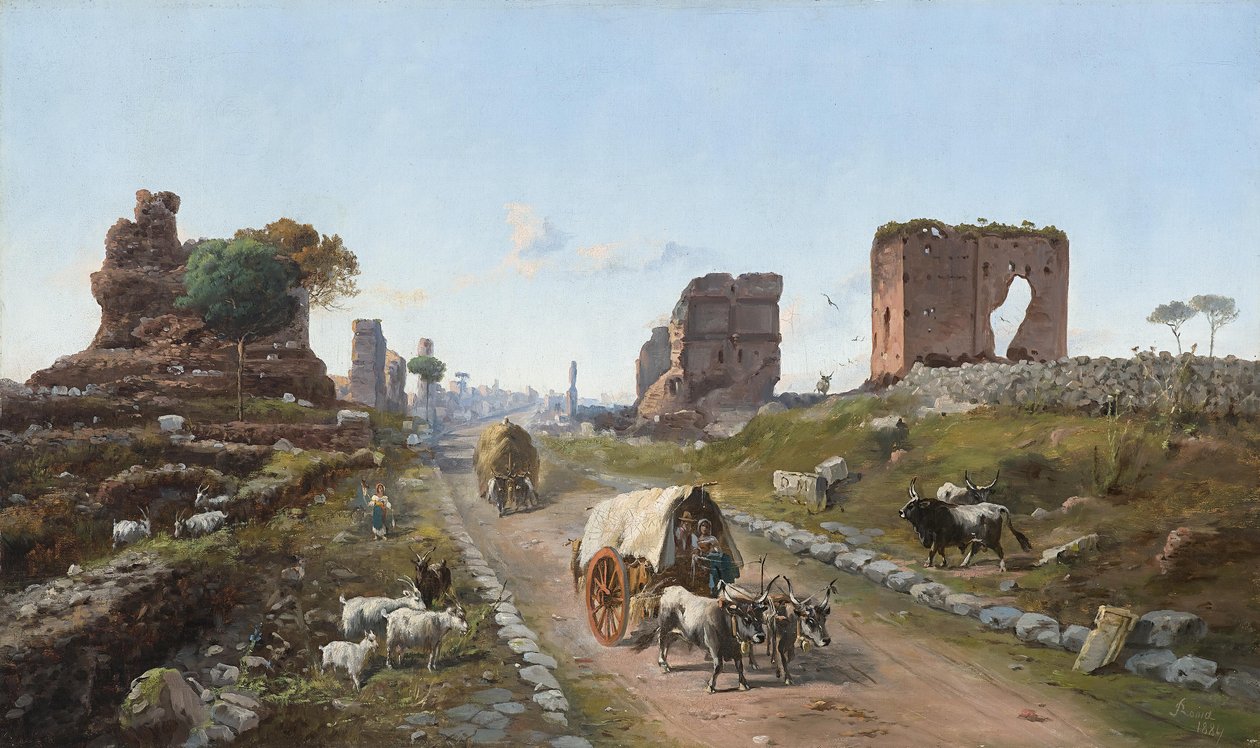 Via Appia Quarto Miglion tasossa. tekijältä Vincenco Giovannini