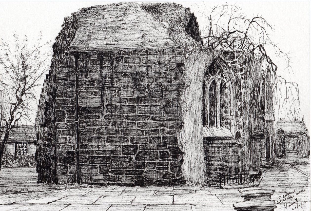 Blackfriers Chapel St Andrews, 2007, (tussi paperille). tekijältä Vincent Alexander Booth