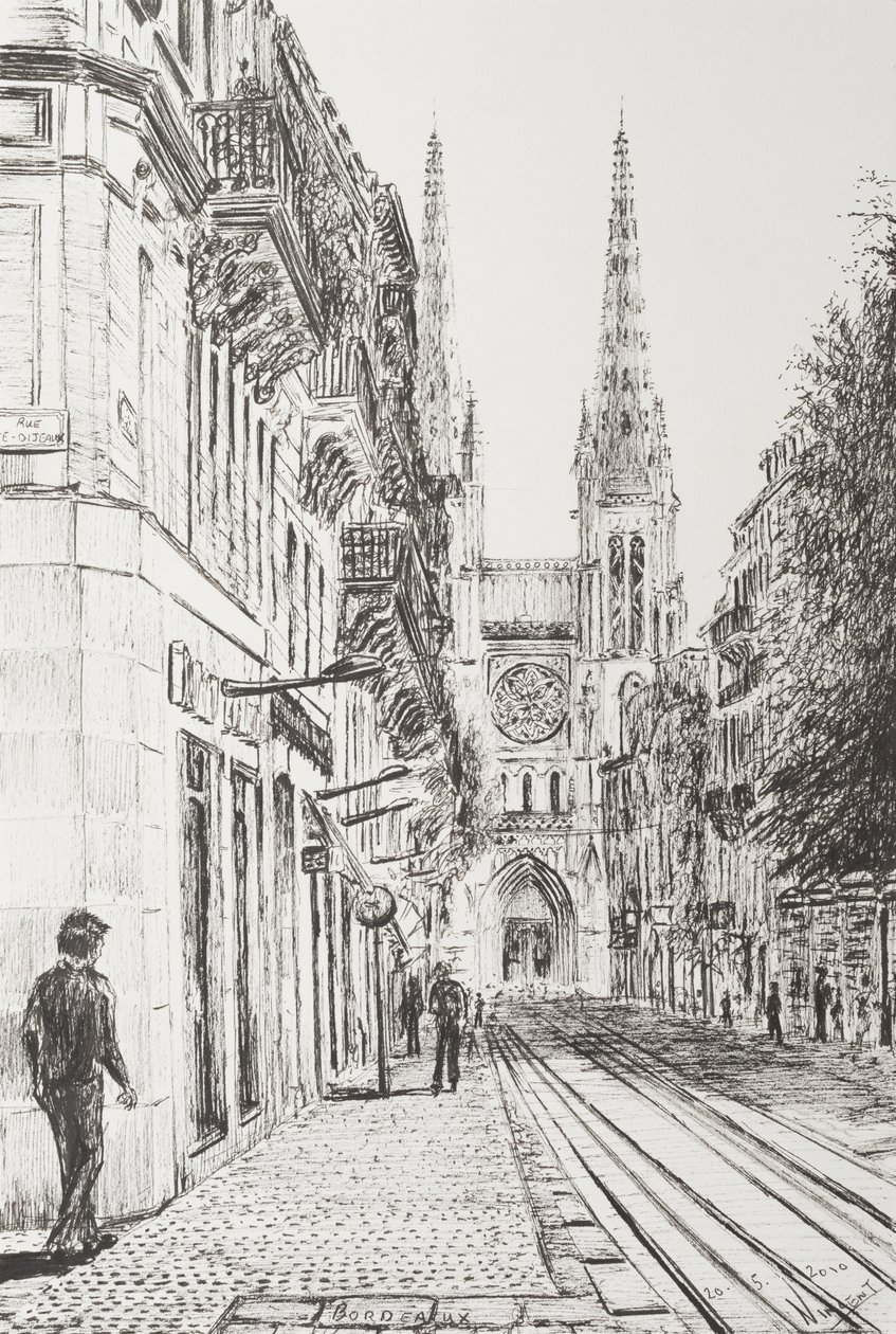 Bordeaux, Ranska, 2010, (muste paperille) tekijältä Vincent Alexander Booth