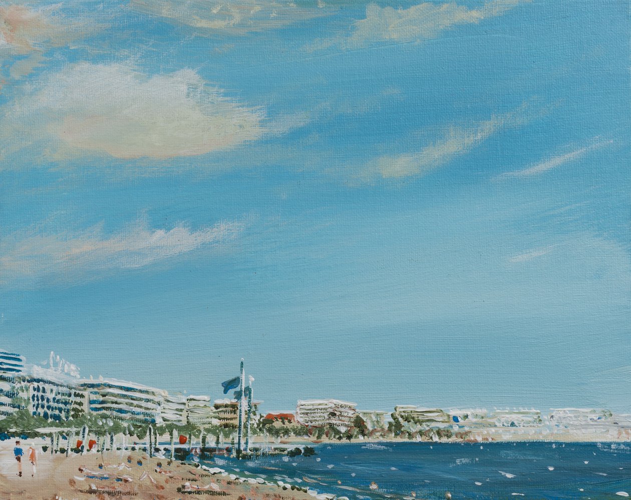 Cannes Sea Front, 2014, (akryyli kankaalle) tekijältä Vincent Alexander Booth